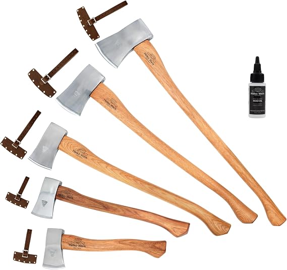1844 Helko Werk Germany Collection Set of 5 Classic Cutting Axes 10490