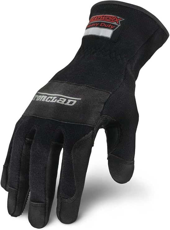 Ironclad HEATWORX HEAVY DUTY; Heat Resistant Gloves, Silicone-Palm, Rated up to 600F (315 C) Kevlar-Liner and Shell, (1 Pair), Black