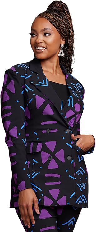 D'IYANU | African Blazer or Pants Suit for Women Elegant African Attire Stretch Jacket or Pants Regular & Plus Sizes