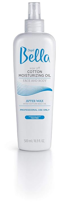 Depil Bella Post Waxing Oil Moisturizing Remover | Cotton Seed Oil for Soft and Smooth Skin | 500ml
