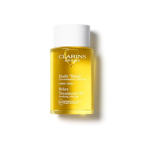 CLARINS Relax Body Treatment Oil | Relaxes, Moisturizes and Soothes Aching Muscles | Relieves Stress and Fatigue | Nourished & Comfortable Skin After The First Use* | Natural 100% Plant Extracts