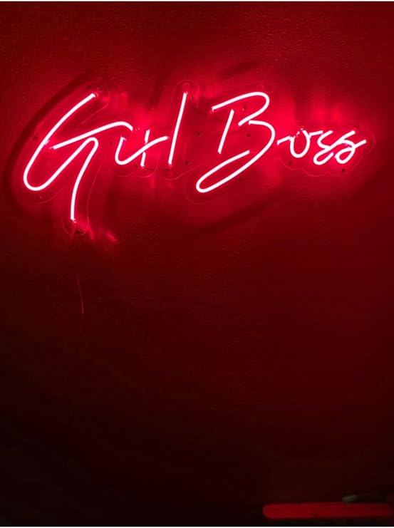 Girl Boss Neon Tabela Neon Yazı Led Dekoratif Duvar Aydınlatması Neon Duvar Dekorasyonu 60X25Cm, girlboss1