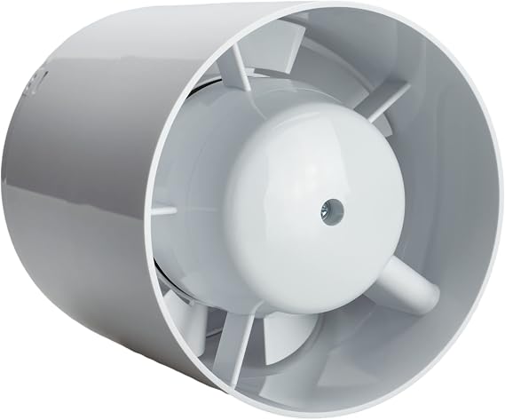 STERR IDM100S Slim Inline Fan 100 mm / 4'' - Inline Fan - Small Extractor Fan - Inline Extractor Fan - Kitchen - Greenhouse - Tent - Garage