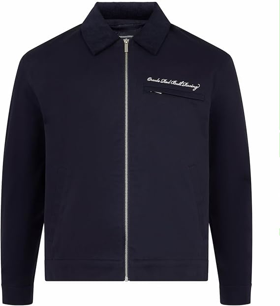 Castore Red Bull Racing F1 Heritage Script Work Jacket (US, Alpha, Small, Regular, Regular, Navy)