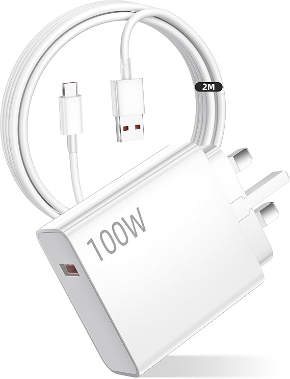 100W Fast Charger with 6A USB C Cable 2M for Xiaomi 17/POCO F9 Ultra/X8 Pro