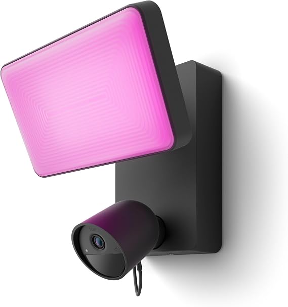 Philips Hue Secure Outdoor Floodlight with Integrated Camera - Black