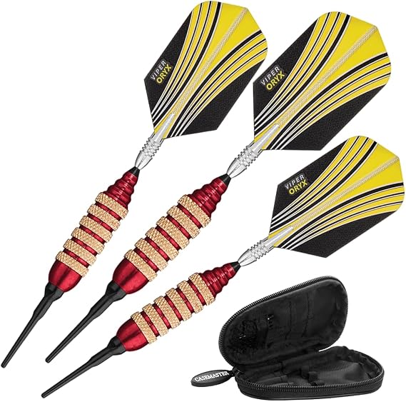 Viper Spinning Bee Soft Tip Darts with Casemaster Storage/Travel Case, 16 Grams