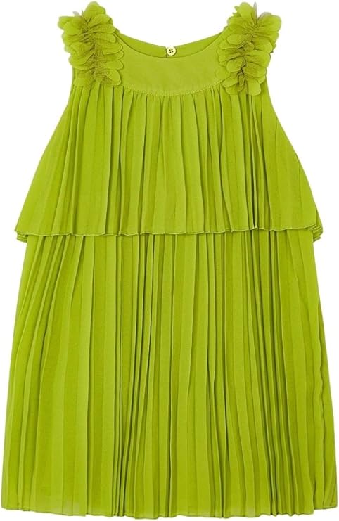 Mayoral Pleated Dress for Girls Kiwi
