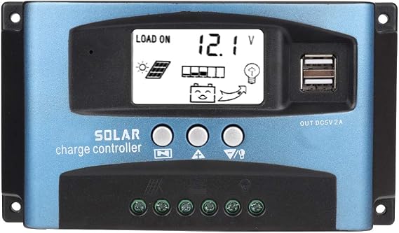 MPPT Solar Charge Controller, 40/50/60/100A Solar Charge Controller Dual USB LCD Display 12V 24V Solar Charge Regulator Solar Battery Charger ( 100A) Solarregler Mppt Charge Controller