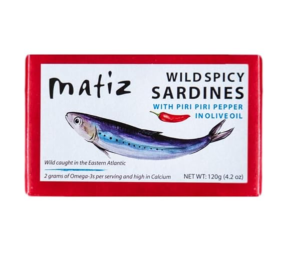 Matiz Spicy Wild Spanish Sardines in Olive Oil, 4.2 oz, 1 Pack