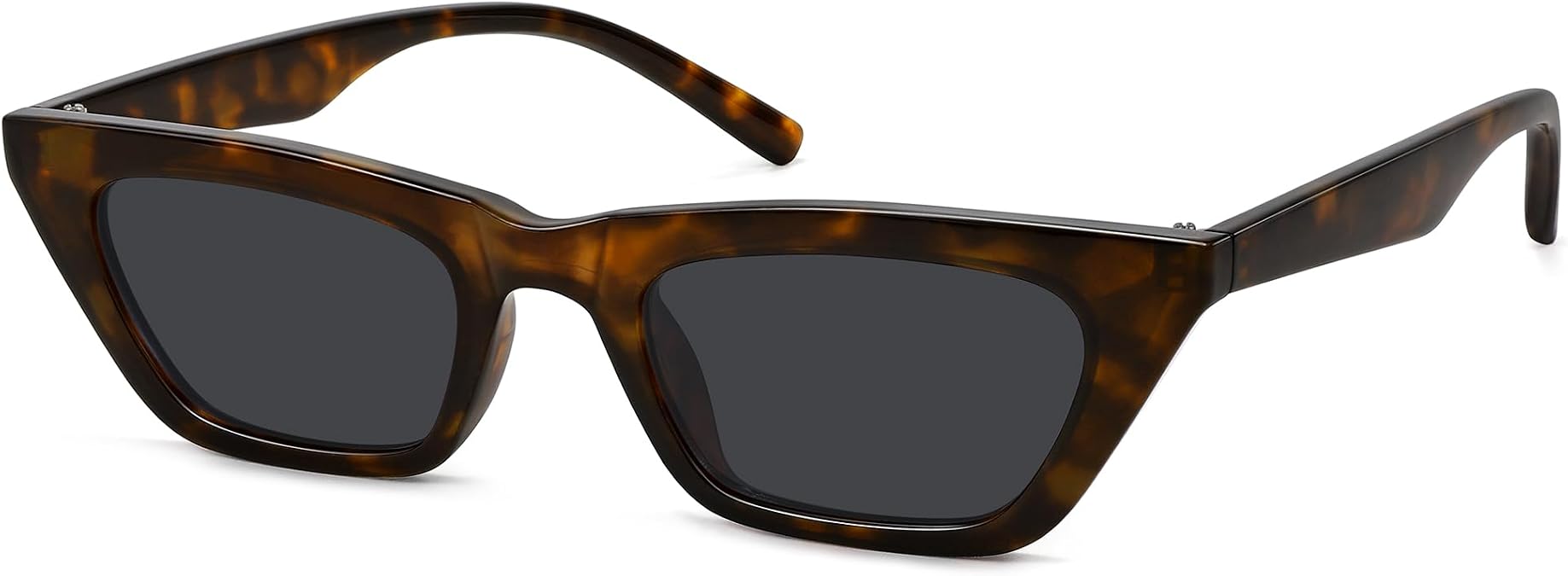Narrow Square Cat Eye Sunglasses for Women, 90s Retro Shades