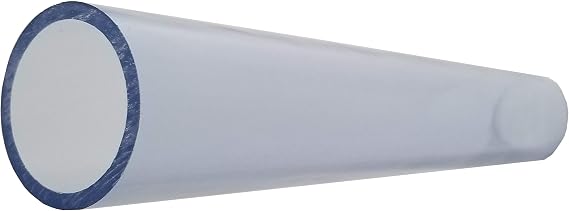 1 Inch Diameter Clear PVC Schedule 40 Pipe [Pipe ID 1.029 inch, OD 1.315 inch] (Bluish tint), Choose Your Length (5 inches to 94 Inches) (Selected Length: 5 Inches)