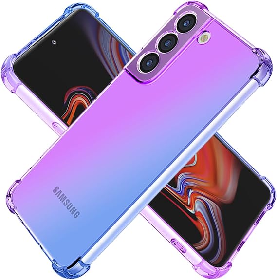 Case for Galaxy S23 FE Case, S711U1 Samsung S23 fe Crystal Clear Case Gradient Slim Anti Scratch TPU Shockproof Protective Phone Cases Cover for Samsung Galaxy S23 FE Purple/Blue