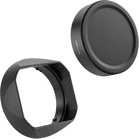 Haoge LH-S245N Bayonet Square Metal Lens Hood for Sony FE 50mm F2.5 G FE 40mm F2.5 G FE 24mm F2.8 G Lens,Sony RX1R III/M3/RX1R2 Camera Shade with Cap