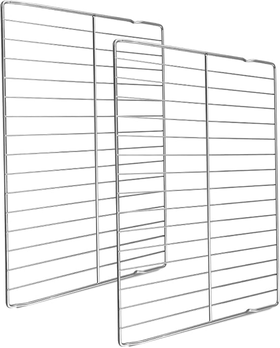 WB48T10063 Range Oven Rack Fit for GE General Electric Hotpoint Oven Stove, Stainless Steel Oven Rack Replace AP4538468 PS2577619 1550790 AH2577619 EA2577619, 24 x 17 Inch, 2 Pack