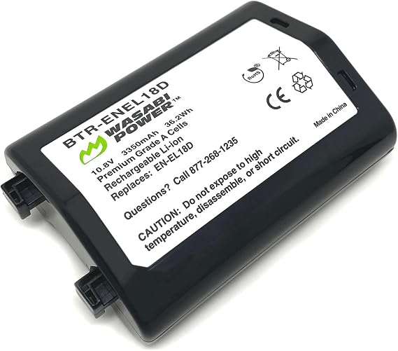 Wasabi Power Battery for Nikon EN-EL18d and Nikon Z9, D4, D4S, D5, D6