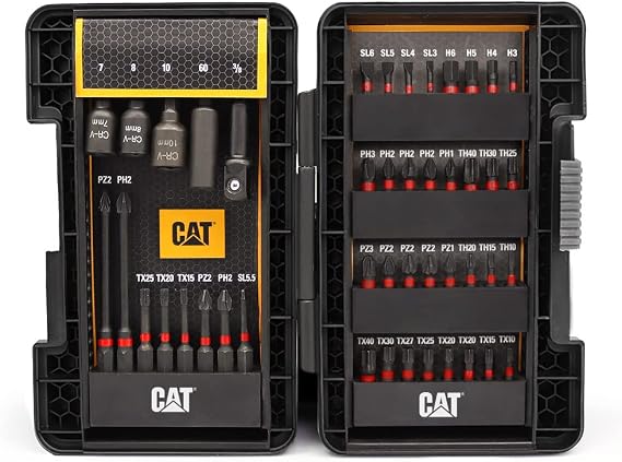 CAT DA01902 45 Parça Manganez Fosfat Alaşımlı Vidalama Uç Seti