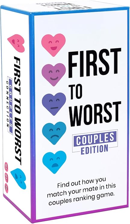 First to Worst Party Game – Couples Connection | Adult Relationship Card Game for Date Nights | Funny Ranking & Guessing Board Game for Friends, Valentine’s Day & Gift Ideas