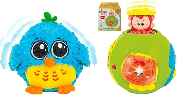 KiddoLab Baby Toys 6-12 Months & Up: 'Mr. Blue' Singing & Dancing Bird and Jungle Animal Activity Ball - Sound, Touch, and Light-Activated Musical Toys for Infants, Toddlers, Boys & Girls
