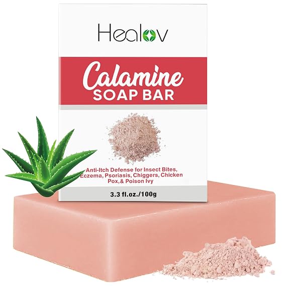 Calamine Soap Bar Natural Itch Relief Wash for Itchy & Sensitive Skin