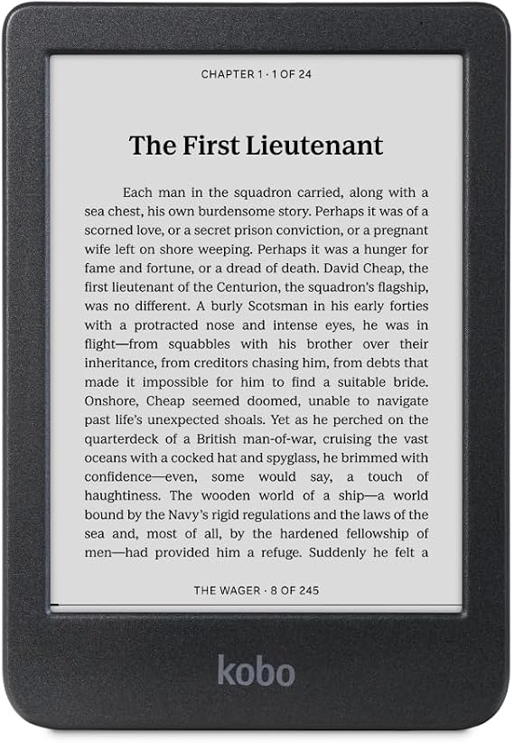 Kobo Clara BW | eReader | 6 Glare-Free Touchscreen with ComfortLight PRO | Dark Mode Option | Audiobooks | Waterproof | 16GB of Storage | Black | 6 Glare-Free Touchscreen, ComfortLight PRO, Dark Mode, eBooks, Audiobooks, 16GB