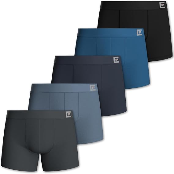 Pierre Calvini Mens Boxers - Soft Cotton Boxers for Men (5/10Pk)