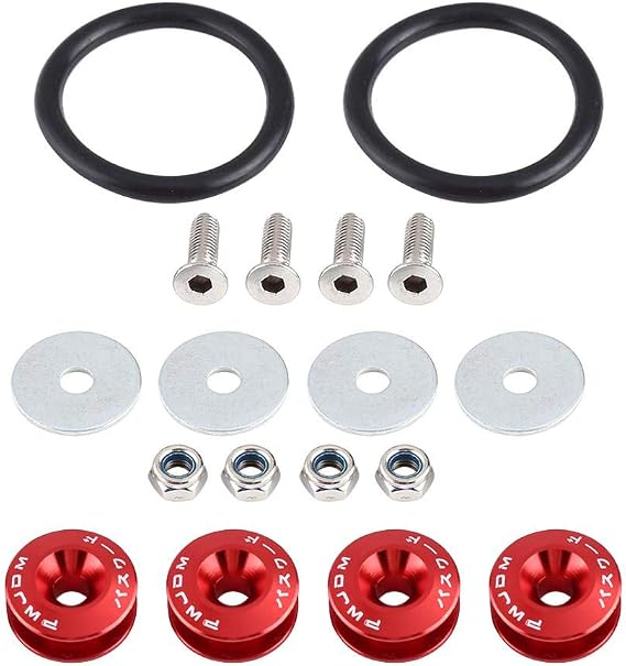 Car Aluminium Alloy Washer Screw Engine Compartment Dress Up Kit Quick Release (06) for Engine Compartment Seals
