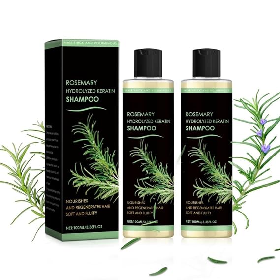 Organic Rosemary Shampoo for Hair Growth, Hair Growth Shampoo with Rosemary Oil and Hydrolyzed Keratin for Thinning Hair, Hair Thickening Shampoo for Strengthening hair and Hair Loss, All Hair Type