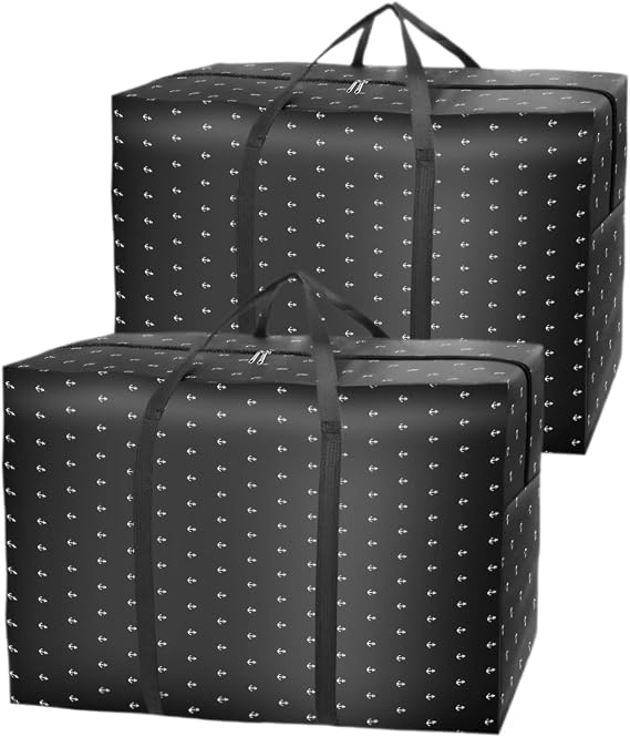 2 Pack 90L Extra Large Heavy Duty Moving Bags, Storage Bags