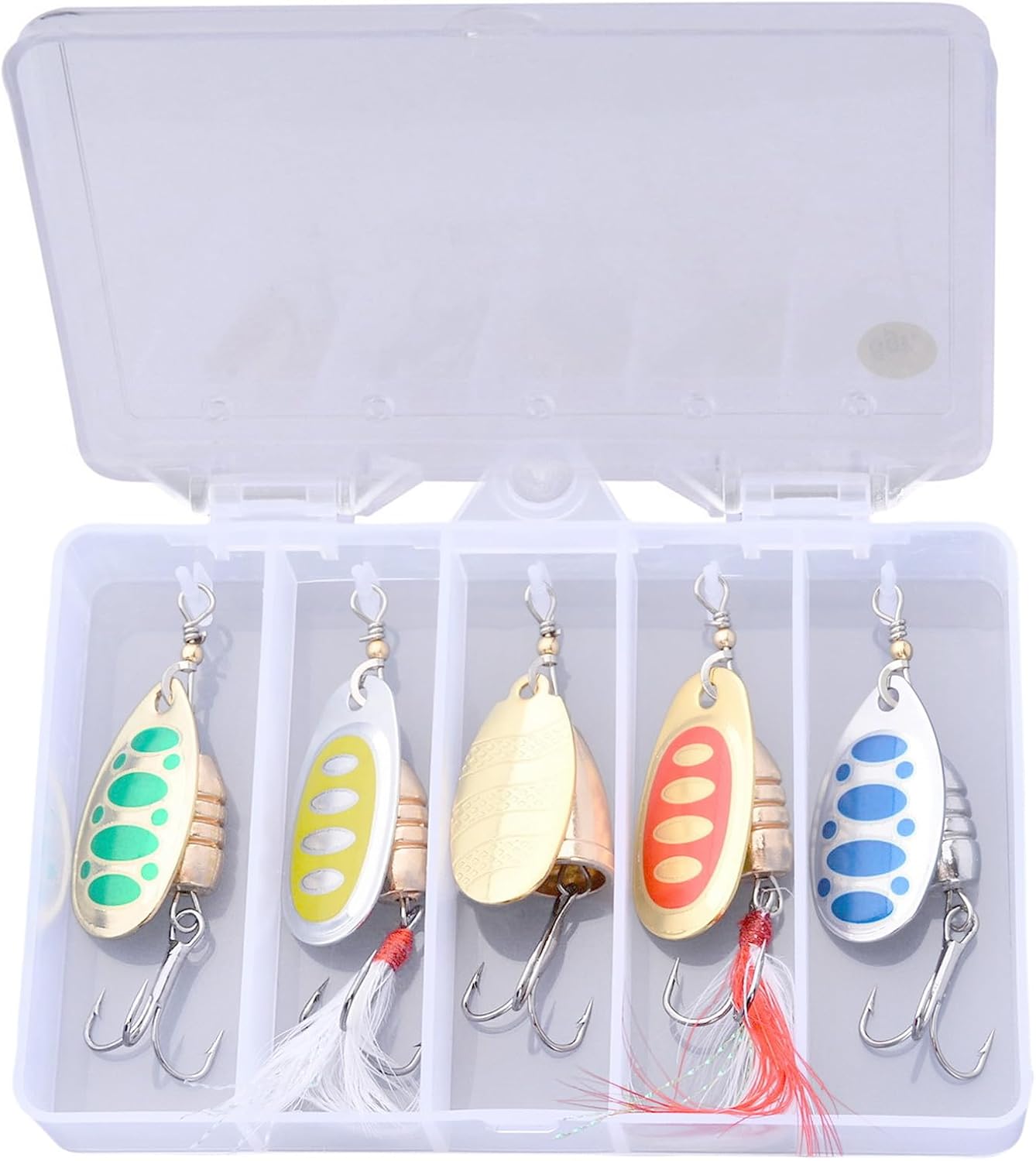 5Pcs Metal Cast Jigging Spoon Lures with Treble Hook Spinner Baits 6g8g Casting Jigs Sinking Fishing Baits Spinnerbait