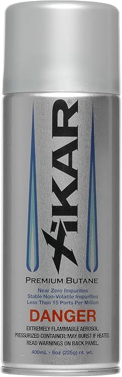 XIKAR PUROFINE Premium Butane Fuel Refill, 0 Impurities - Ultra Refined, Food Grade, Culinary Butane Refill for Torch & Lighter - Jet Flame Lighter Fuel & Kitchen Torch Refills (1 Pack/8oz)