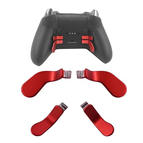 4 Pack Elite Controller Paddles für Xbox Elite 2 Controller PaddlesEdelstahl Elite Core Controller Paddle für Xbox One Elite Controller Serie 2Elite Serie 1und Elite 2 Core Controller(rot)