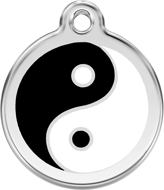 Red Dingo Personalized Ying Yang Pet ID Dog Tag (Large)