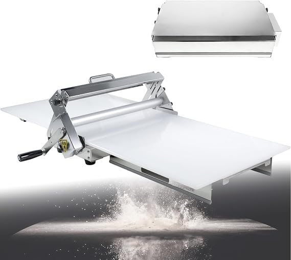Folding Dough Sheeter,Dough Sheeter,Counter Top Dough Sheeter，Manual Dough Sheeter,Commercial Dough Roller Sheeter,Dough Machine with Adjustable Thickness Home-Use32.7x18.9in