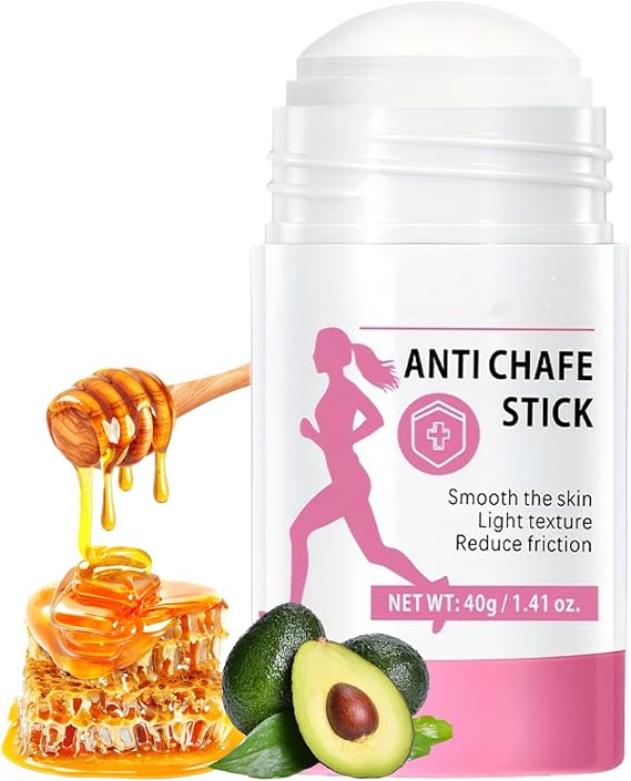 Anti Chafe Balm - Anti Chafing Cream Stick - Anti-Friction Cream for Thighs, Underarms - Long-Lasting Protection with Waterproof for Runners & Cyclist