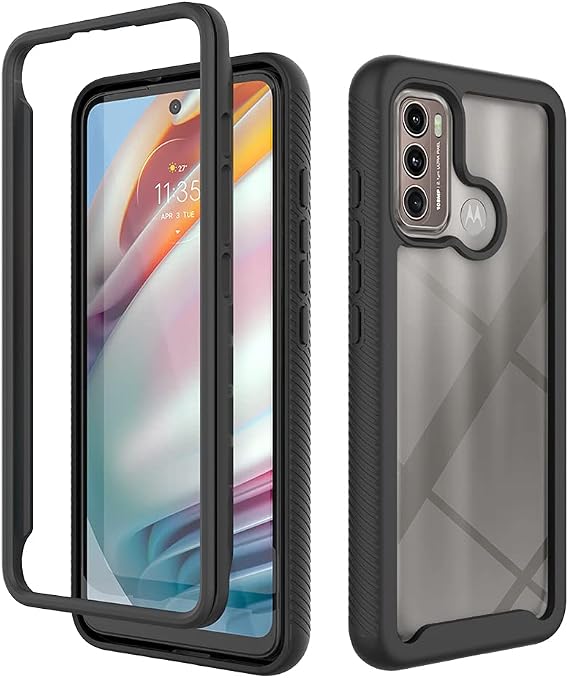 Case for Motorola Moto G60 / G40 Fusion, Anti-Fall & Shock-Absorbing, Slim & Lightweight, Matte Black