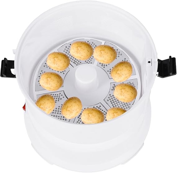 Commercial Electric Potato Peeler Machine, 85W Electric Potato Peeler Automatic Peeling Machine One-Button Drive Automatic Peeler Spinner 2.2Lbs Potato Peeling Machine for Kitchen
