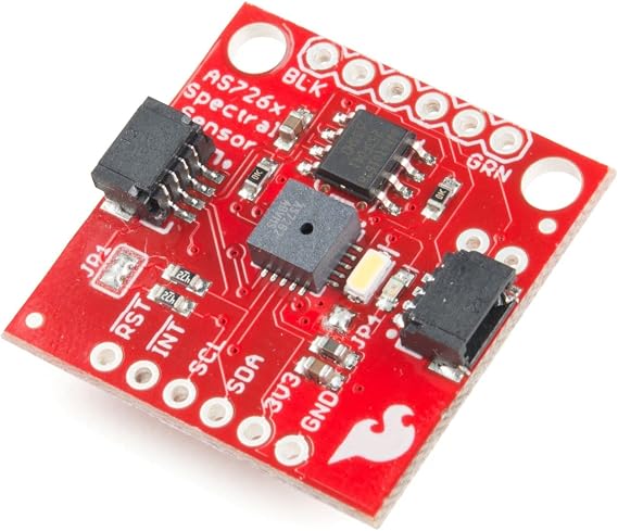 SparkFun Spectral Sensor Breakout - AS7262 Visible (Qwiic)-detects wavelengths in the Visible Range at 450, 500, 550, 570, 600 & 650nm of Light Each w/ 40nm of Full-Width Half-max Detection-2.7V-3.6V