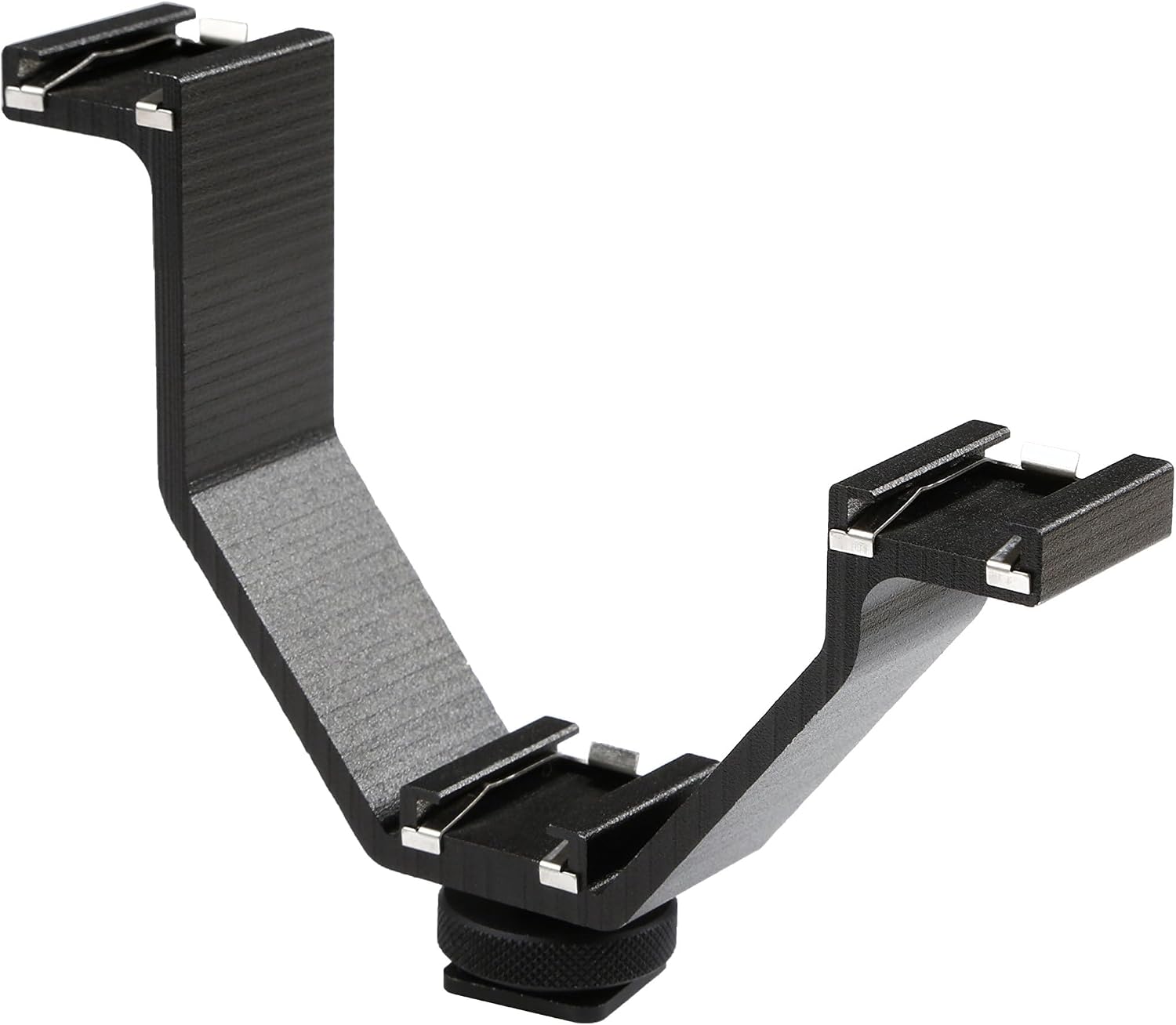Movo MQ-THM01 Triple Shoe Bracket - Camera V Bracket for Lights, Monitors, Microphones and More Small