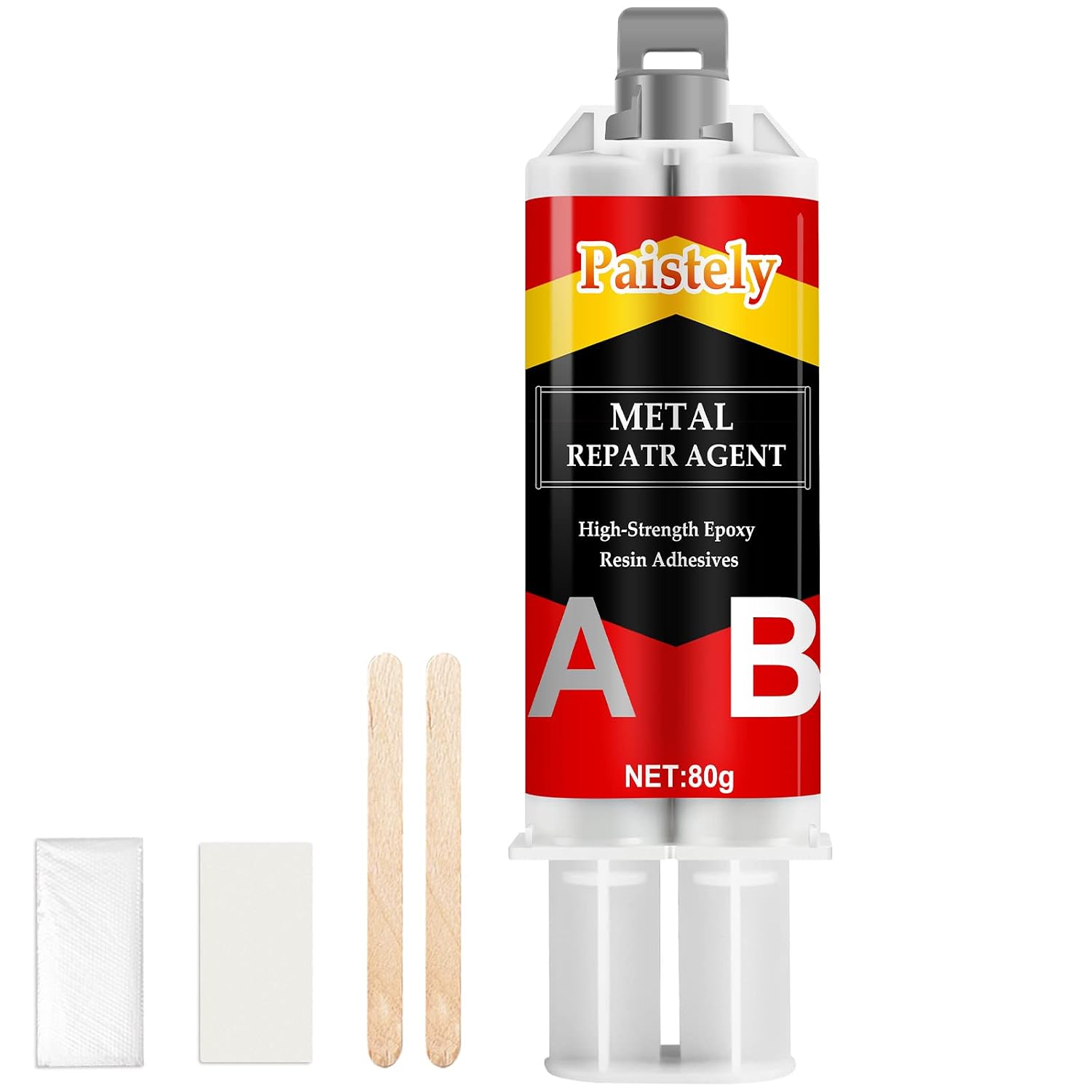 Metal Glue, High Strength Bonds Metas (40g*2), Weld Metal Repair Paste, Glue for Steel, Metals, Cast Iron, Suitable for Repairing Surface Cracks and Fractures (80g)