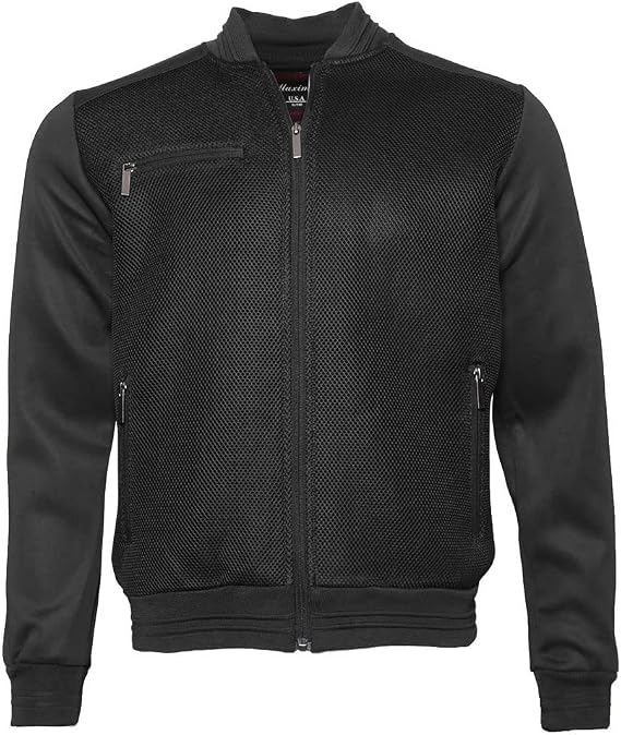 Men's Stylish Lightweight Multi Pocket Mesh Track Bomber Jacket