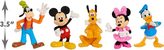 Mickey Mouse Collectible Figure Set, 5 Pack, Kids Toys for Ages 3 Up by Just Play