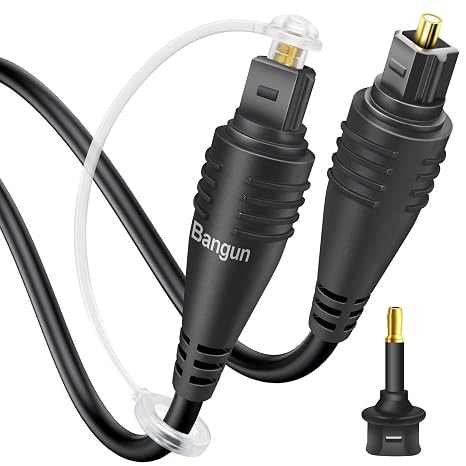 Optical Audio Cable 1.5 Feet, Short Optical Cable, Digital Audio Toslink Cable, Fiber Optic Audio Cable for Sound Bar, TV