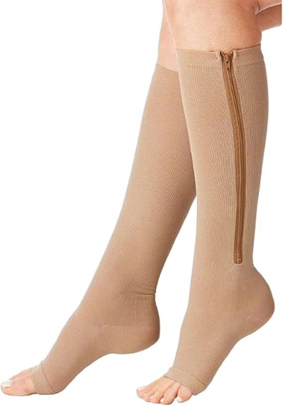 Medical Compression Socks Leg Support Stocking Zipper Men Women