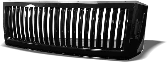 Stehlen 642167821014 Compatible With 2007-2014 Ford Expedition Vertical Front Hood Bumper Grille - Glossy Black