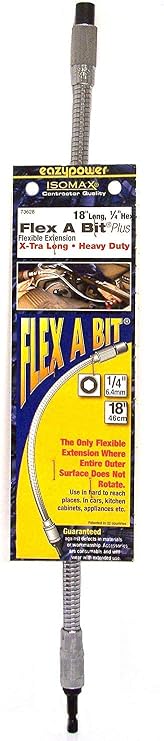 Eazypower 73628 Flex-A-Bit Plus 18" Industrial 1/4" Hex Bit Kit, (1 Kitper Pack)