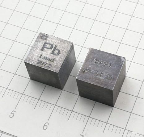 10 mm Lead Metal Cube 99.99% Pure for Element Collection Lab Experiment Material Hobbies Substance Block Display