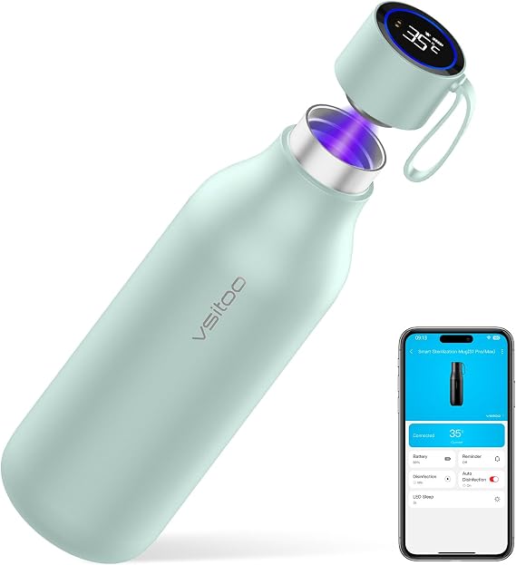 VSITOO S1 Max 33oz Insulated Stainless Steel Self-Cleaning Water Bottle