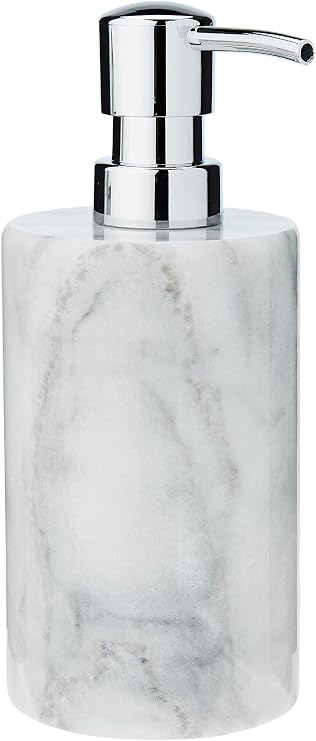 WENKO "Onyx Marble Soap Dispenser, White