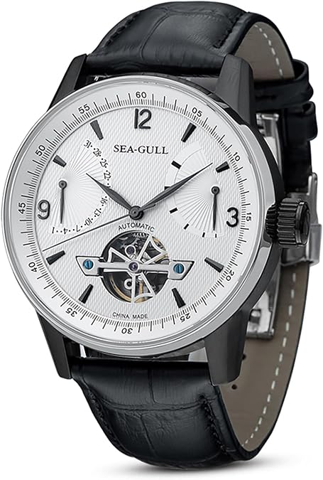 SEA-GULL Seagull Mens Wrist Watch Skeleton Watches with Display Case Back Potential Energy Sub-dial Automatic Flywheel Watch for Men Master Series 219.327